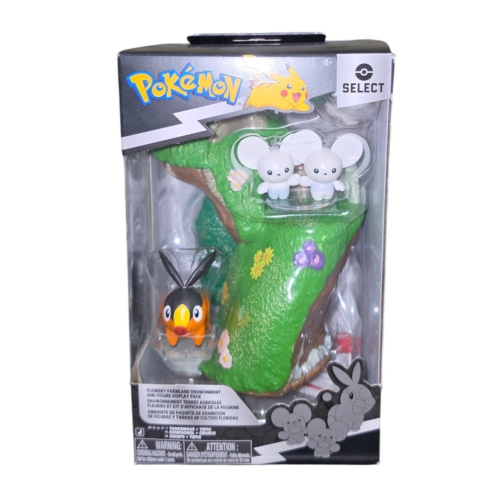Pokemon Select Series 7 Flowery Farmland Tandemaus Tepig Figure Pack NIB